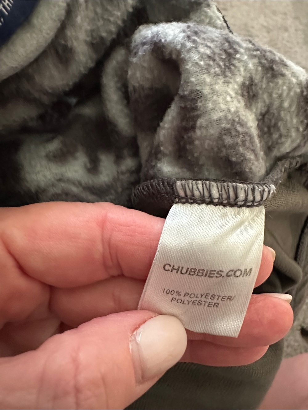 Chubbies Light Gray Fleece Lounge Shorts - Picture 8 of 8